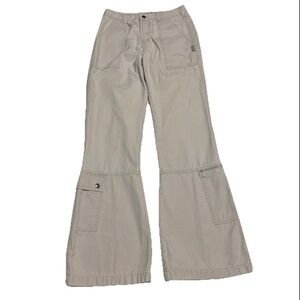 VTG Y2K SILVER JEANS Women's 27 (27x31) Tan Khaki Low Rise Pants Stretch Skater